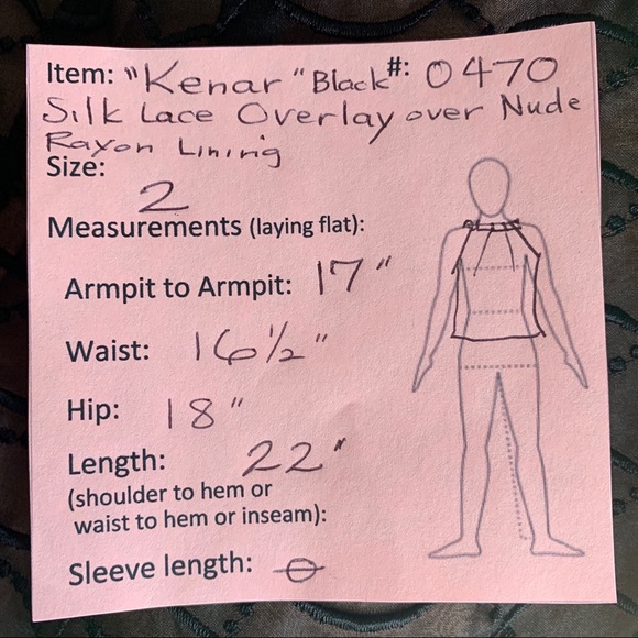 🔥5/$20🔥 “Kenar” Black Silk Lace Overlay Nude Lining Top - Picture 8 of 8